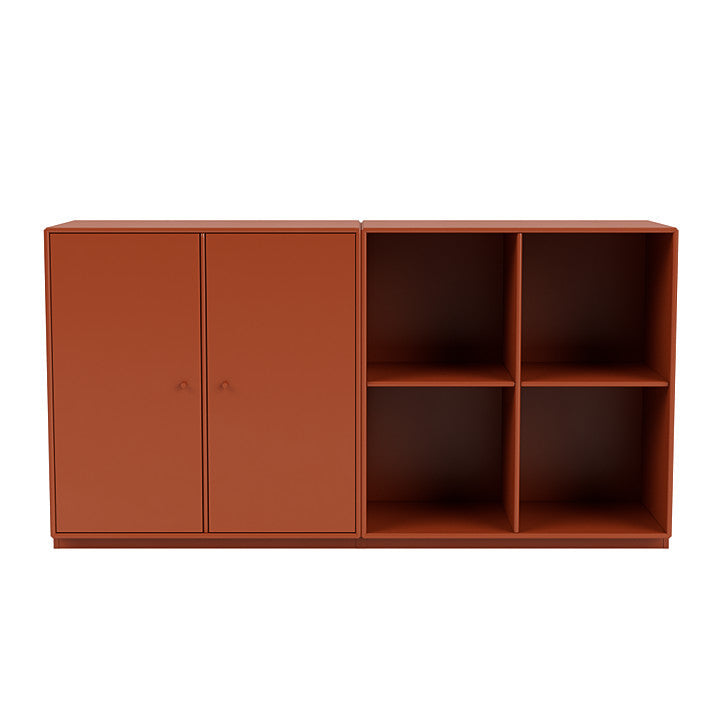 Montana Paar klassisches Sideboard mit 3 cm Sockel, Hokkaido Brown