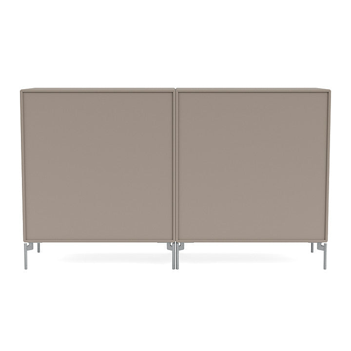 [product_category]-Montana Pair Classic Sideboard With Legs, Truffle/Matt Chrome-Montana Furniture-5714322265553-0000PAIR-141-01-MON-4