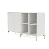 Montana Pair Classic Sideboard With Legs, White/Brass