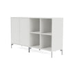 Montana Pair Classic Sideboard With Legs, White/Matt Chrome