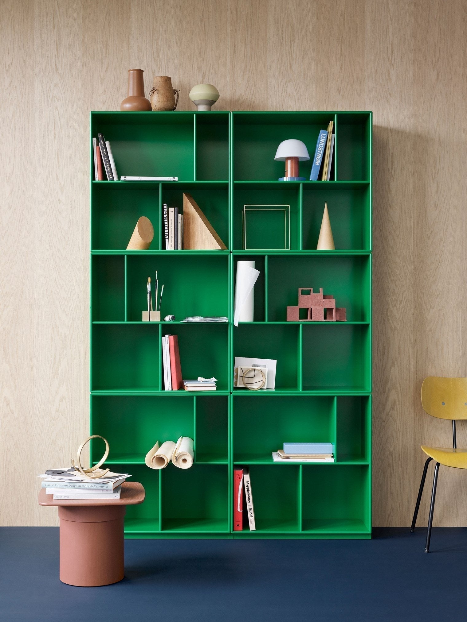 [product_category]-Montana Read Spacious Bookshelf With 7 Cm Plinth, Parsley Green-Montana Furniture-5714322268516-0000READ-152-07-MON-5