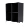 Montana Show Bookcase With Legs, Anthracite/Matt Chrome