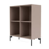 Montana Show Bookcase With Legs, Mushroom Brown/Black