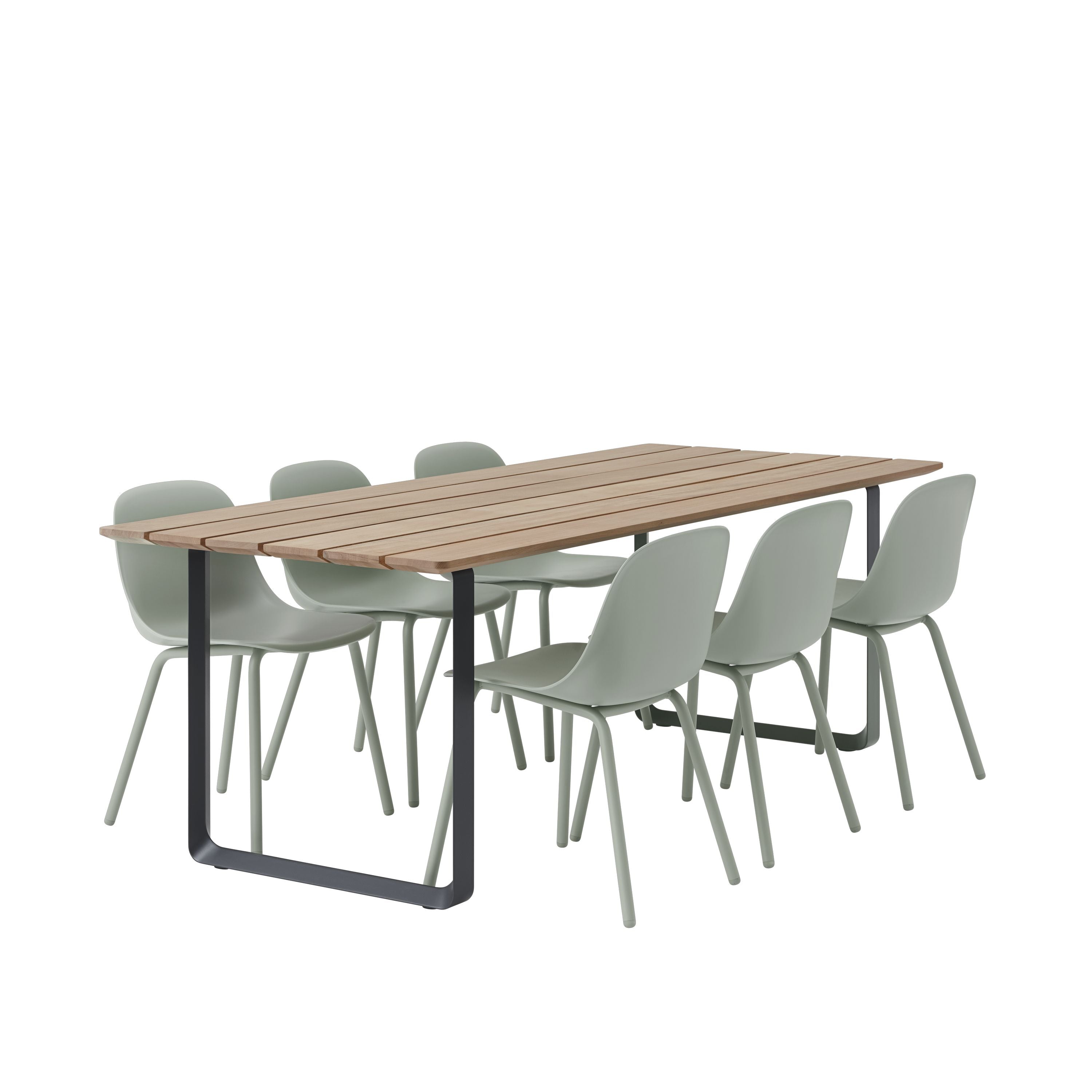 Muuto 70/70 BUITEN TABLE, SAPELE MAHOGANY/ANTHRACITE BLACK