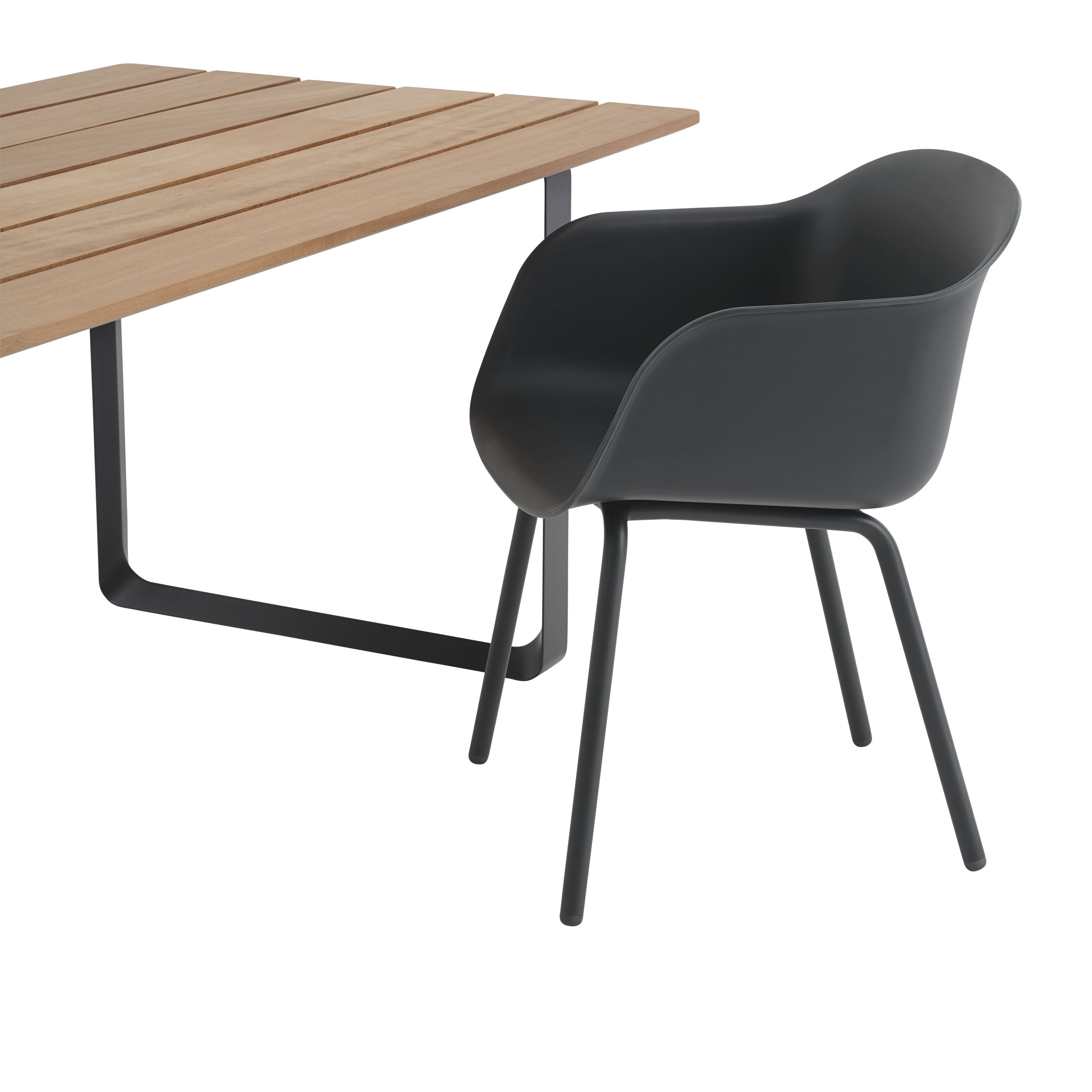 Muuto 70/70 BUITEN TABLE, SAPELE MAHOGANY/ANTHRACITE BLACK