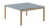 Muuto Couple Coffee Table 1 Plain 1 Wavy Light Blue/Oak, 80 X 84 X 40 Cm