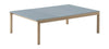 Muuto Couple Coffee Table 2 Plain 1 Wavy Light Blue/Oak, 120 X 84 X 35 Cm