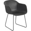 Muuto Fiber Armchair Sled Base, Fiber Seat, Black