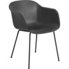 Muuto Fiber Armchair Tube Base, Fiber Seat, Black