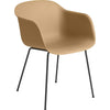 Muuto Fiber Armchair Tube Base, Fiber Seat, Brown/Black