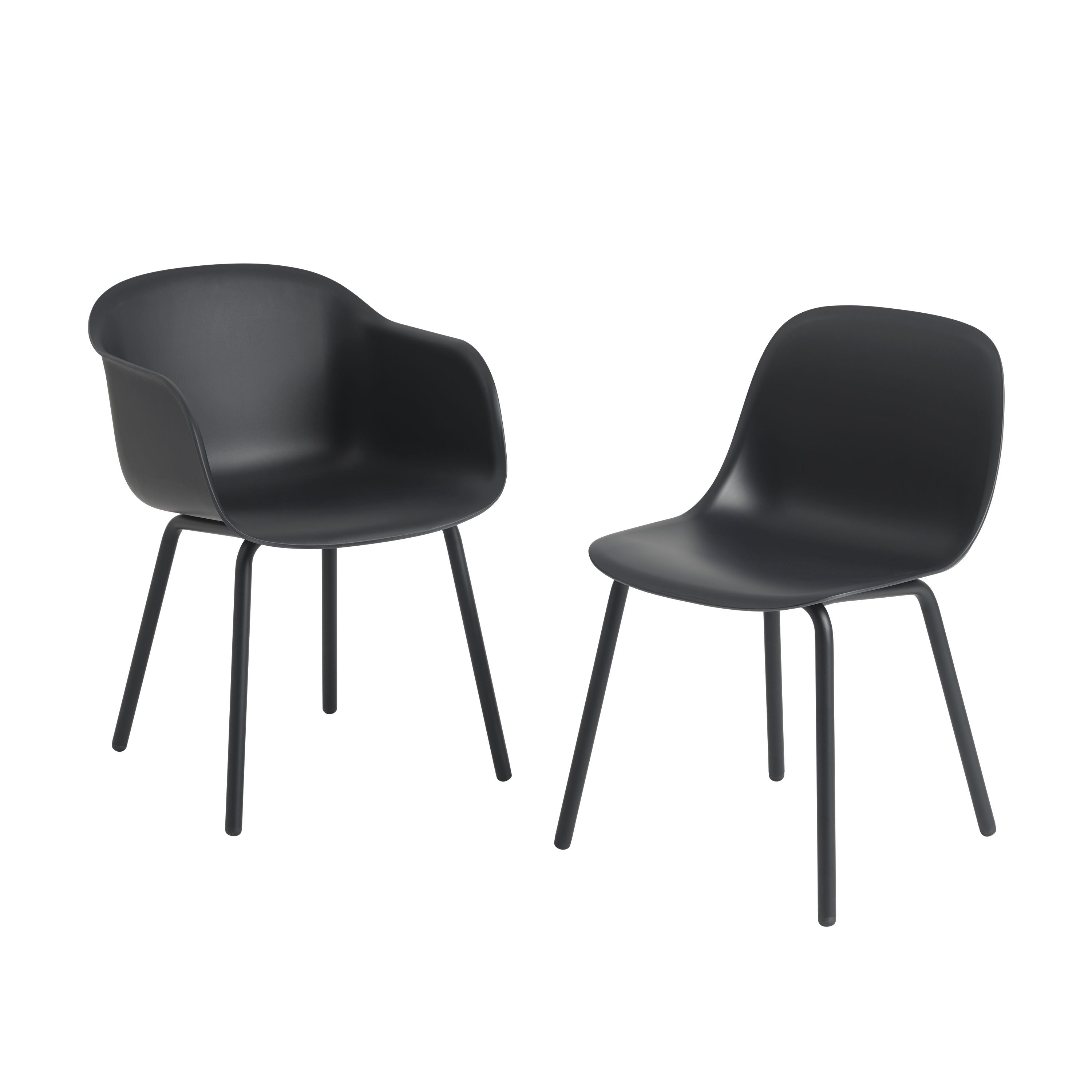 Muuto Vezel buiten fauteuil, antraciet zwart