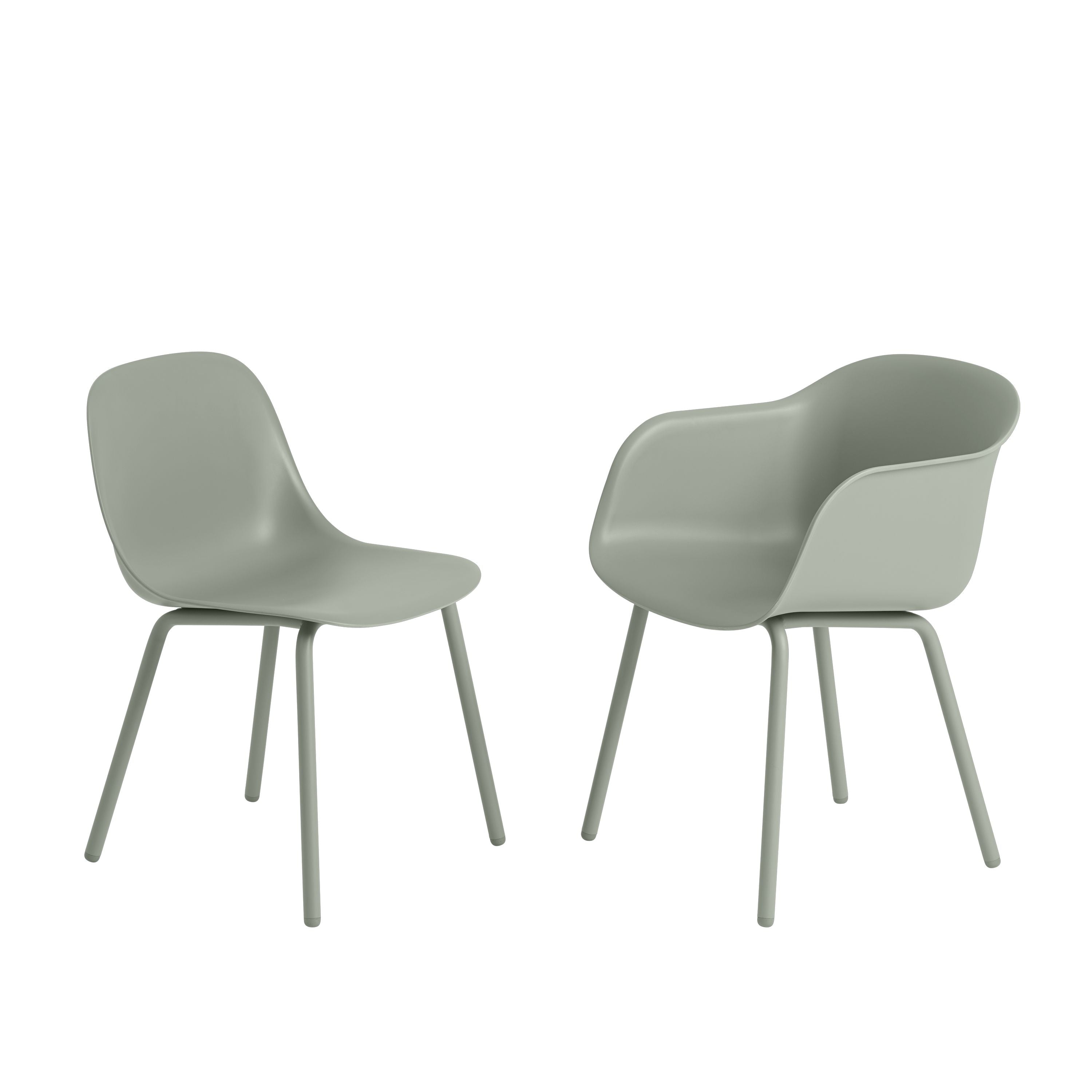 Muuto Vezel buiten fauteuil, stoffig groen