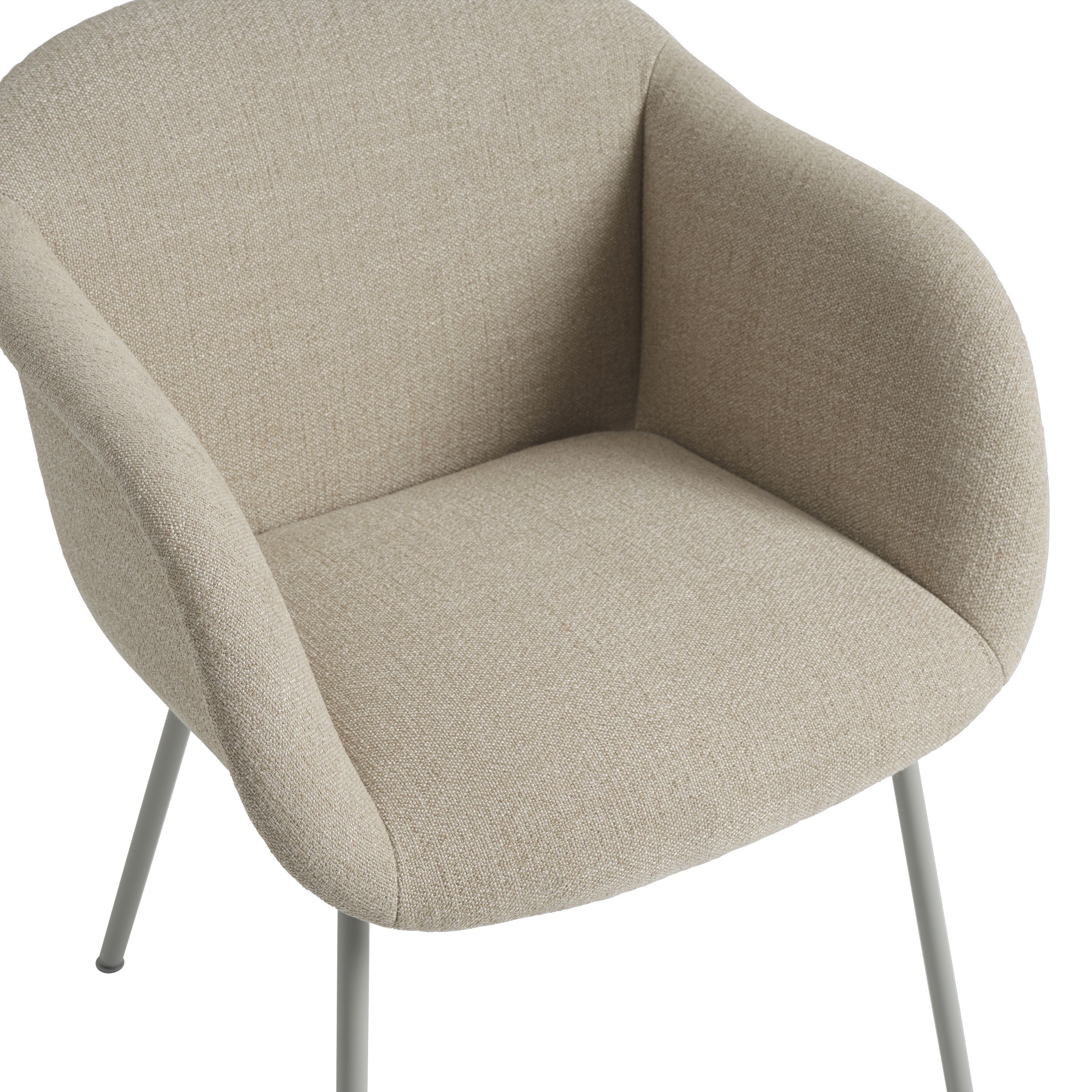 Muuto Vezelzachte fauteuilbuisbasis, ecriture 240/grijs