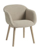 Muuto Vezel zachte fauteuil houtbasis, ecriture/eiken