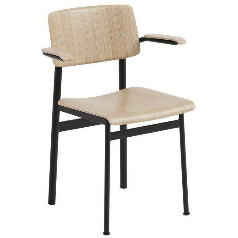 [product_category]-Muuto Loft Chair With Armrest, Oak/Black-Muuto-5713295512374-34002-MUU-1