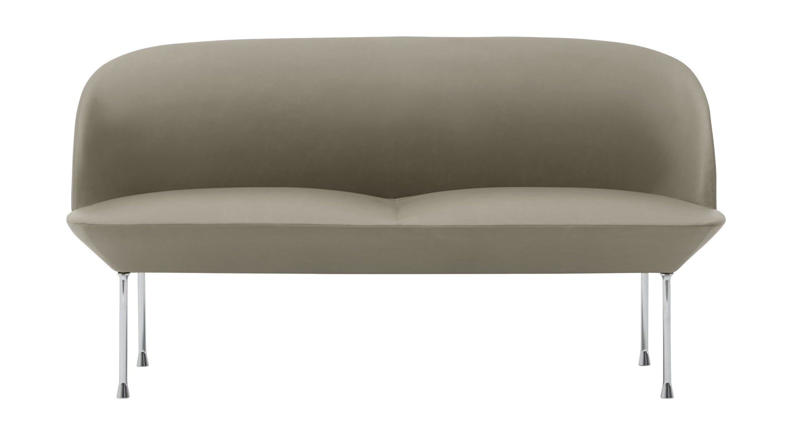 Muuto Oslo Sofa 2 -zits verfijnd leer, steen