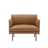  Outline Armchair Leather Brown Cognac Leather