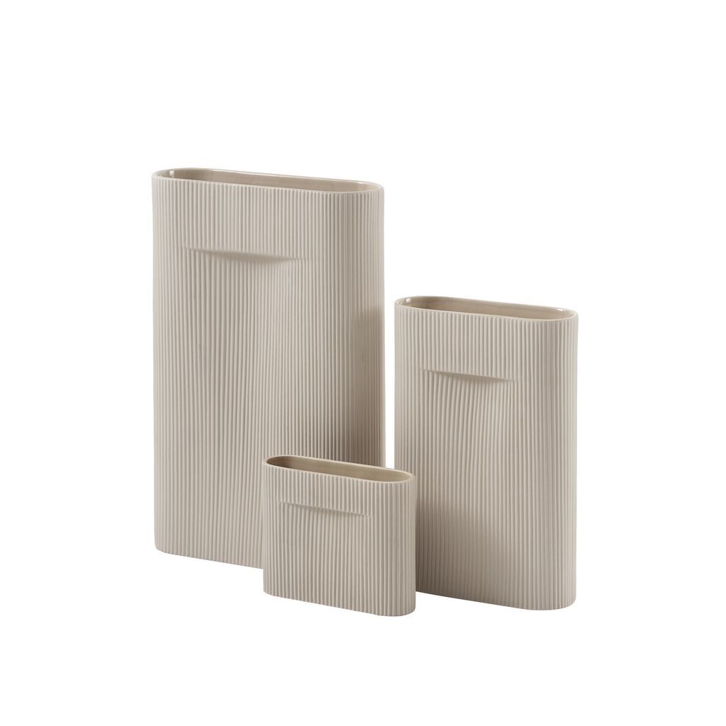 [product_category]-Muuto Ridge Vase H 35 Cm, Beige-Muuto-5713295256513-14162-MUU-2