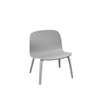  Visu Lounge Chair Wooden Legs Wooden Seat Grey