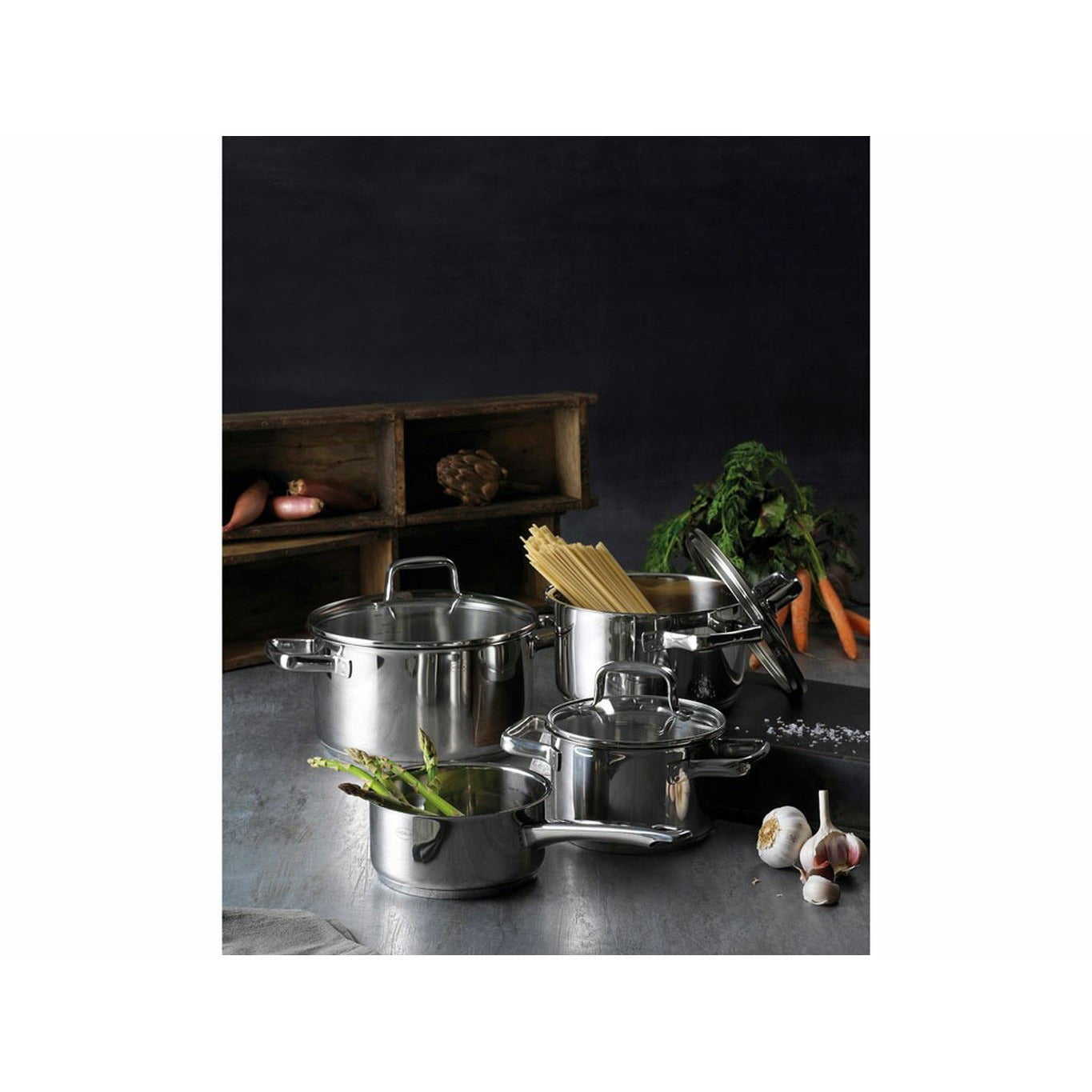 [product_category]-Rösle Moments Pot Set With Glass Lid 7 Pcs-Rösle-4004293133090-22526-ROS-2