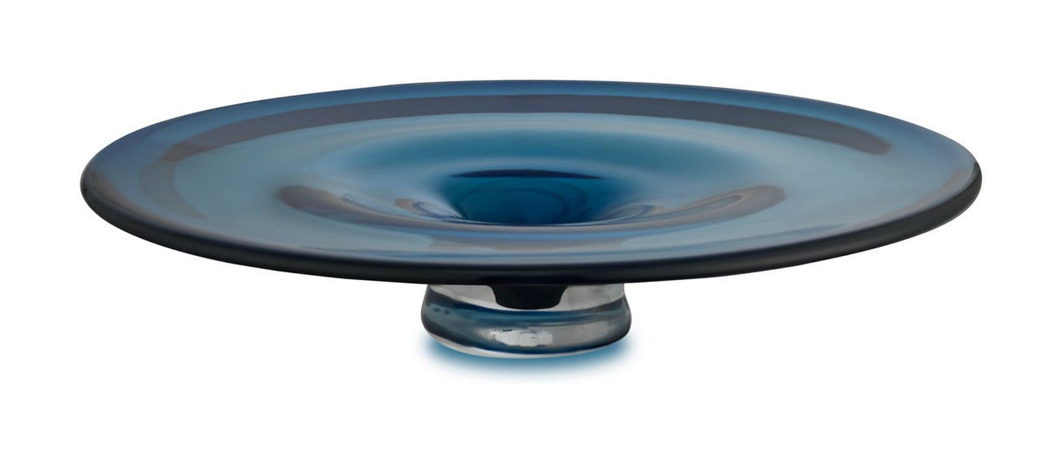 round conical vase or bowl, deep ink blue color: ALAIN