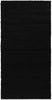 Rug Solid Cotton Rug Black, 170 X 240 Cm