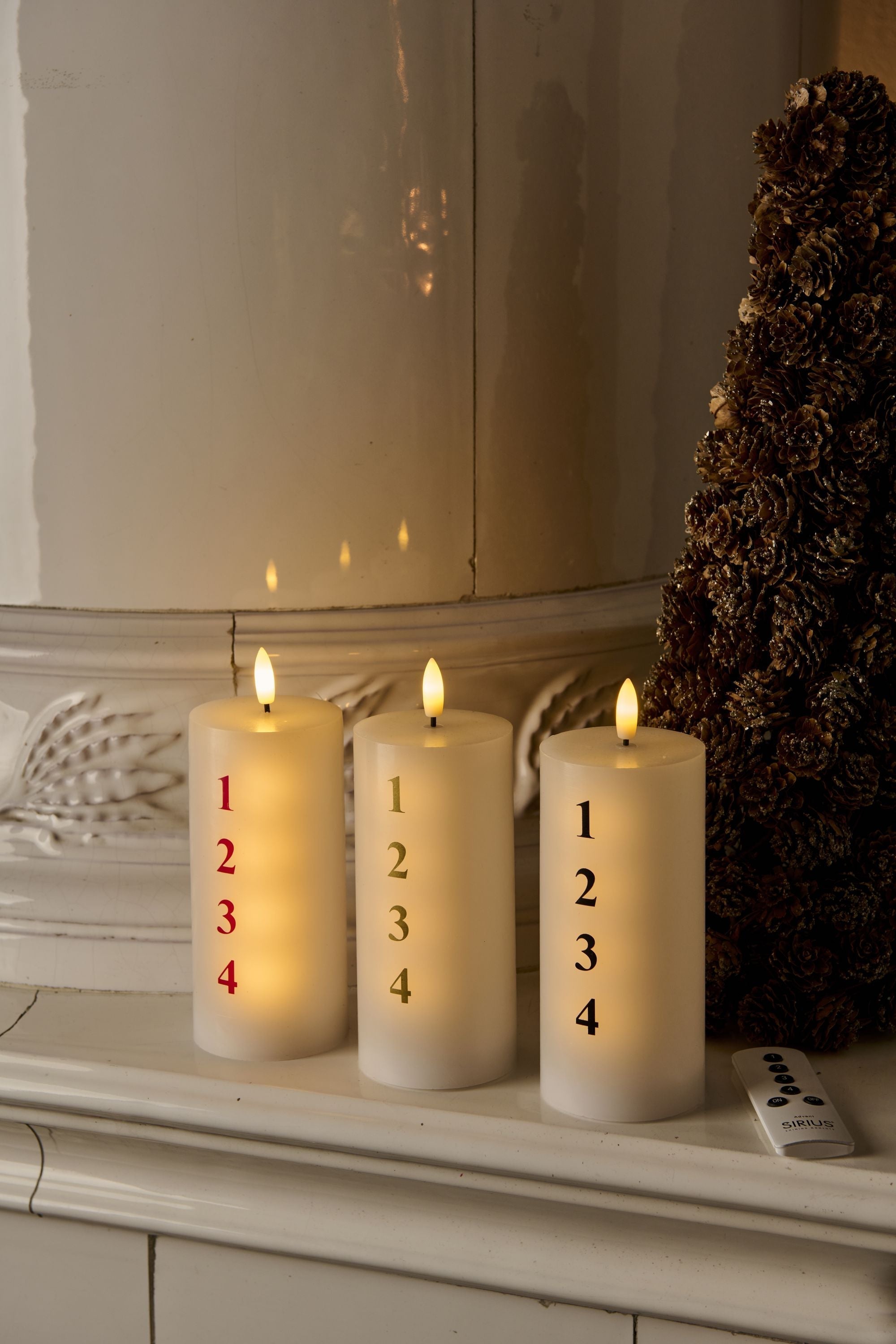 [product_category]-Sirius Sille Advent Light ø7x H15cm, White/Gold-Sirius-5707310807057-80705-SIR-4