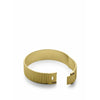 Skultuna Ribbed Clasp Bangle, Gold Plated