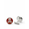 Skultuna Skull & Bones Cufflink ø1,7 Cm, Red/White