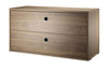 String Furniture String System Drawer Element Walnut, 30x78x42 Cm