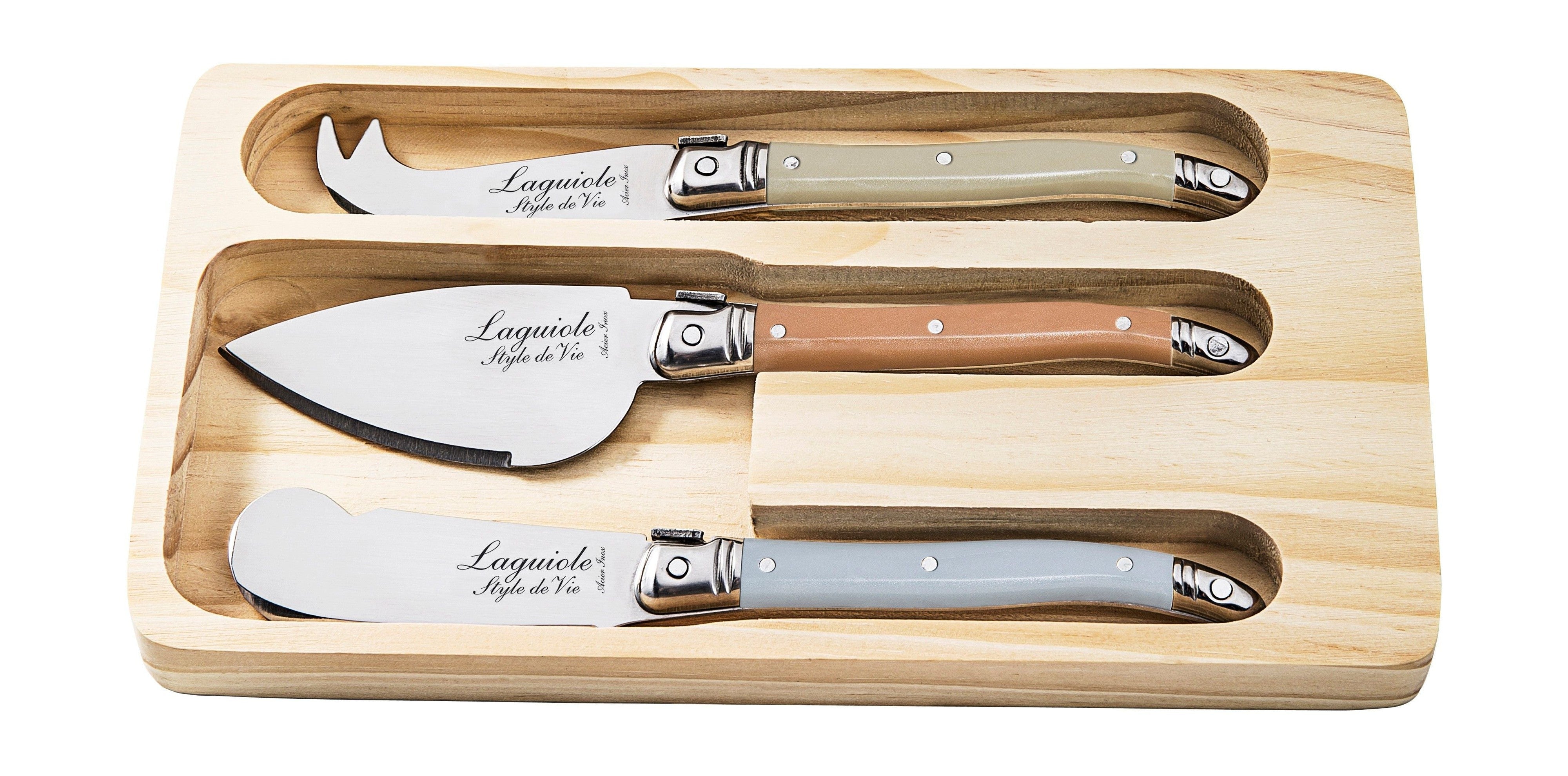 [product_category]-Style De Vie Authentique Laguiole Premium Line Cheese Knives 3 Piece Set, Treasure-Style de Vie Authentique-8718719301166-530109-STY-1