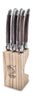 Style De Vie Authentique Laguiole Premium Line Steak Knives 6 Piece Set, Dark Wood