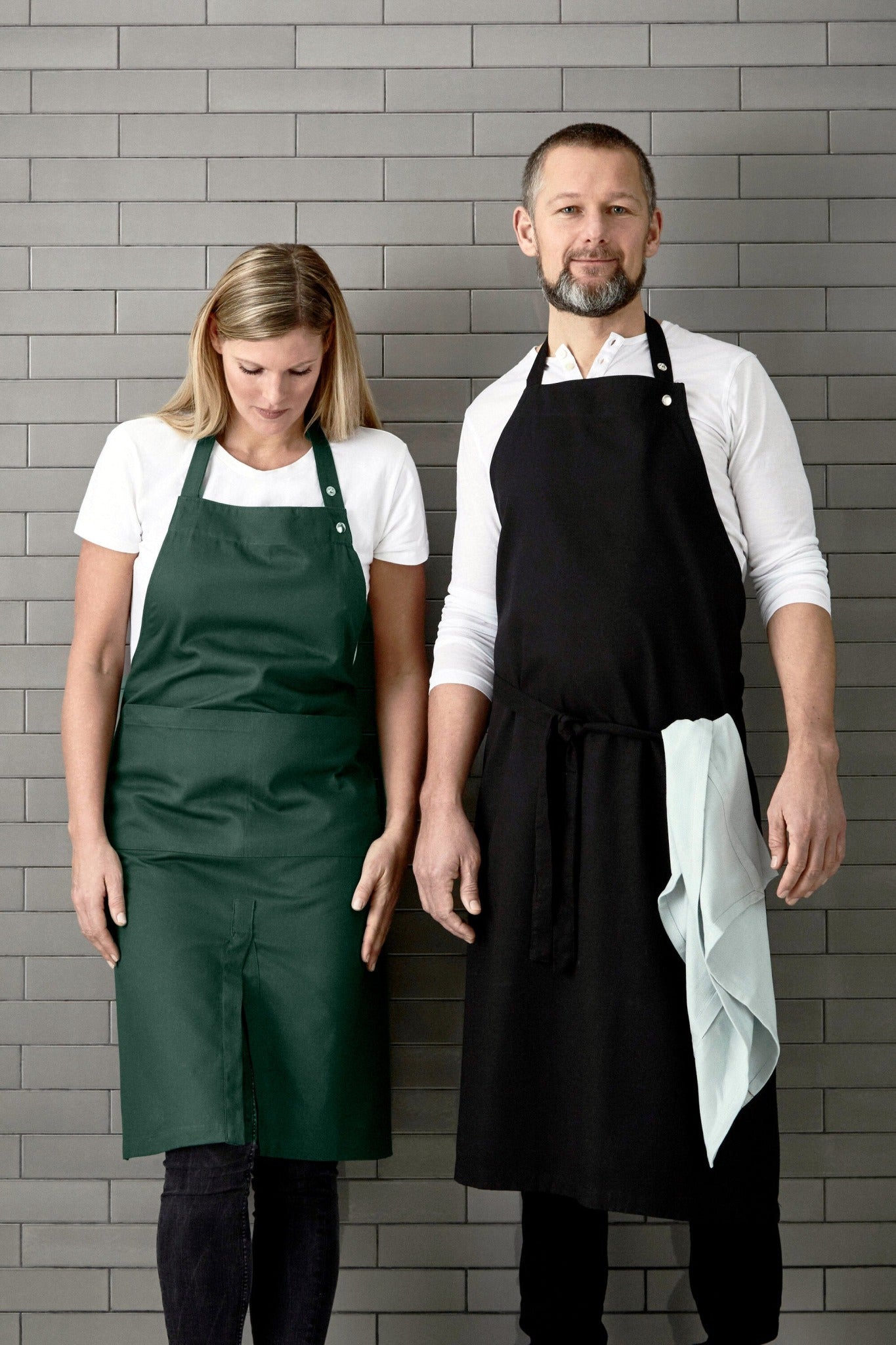 De Organic Company Apron Met Pocket, Zwart