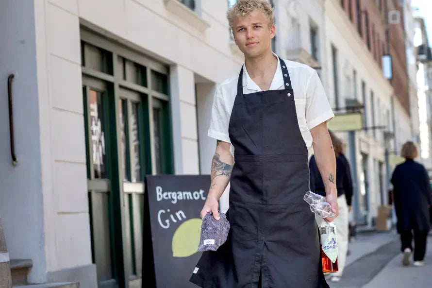 De Biologische Onderneming Apron Met Zak, Donkerblauw