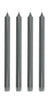 Villa Collection Aia Stick Candle Set Of 4 øx H 2,2x30, Dark Grey