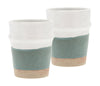 Villa Collection Evig Mug Set Of 2, Green/White