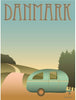 Vissevasse Denmark Camping Poster, 15 X21 Cm