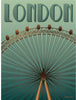 Vissevasse London Eye Poster, 15 X21 Cm