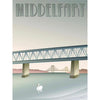  Middelfart Old Bridge Poster 50 X70 Cm