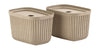 Zone Denmark Pulp Storage Box 23x15x15 Cm 2 Pcs, Natural Brown