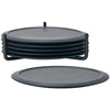 Zone Denmark Singles Glass Coaster 6 Pcs, Black