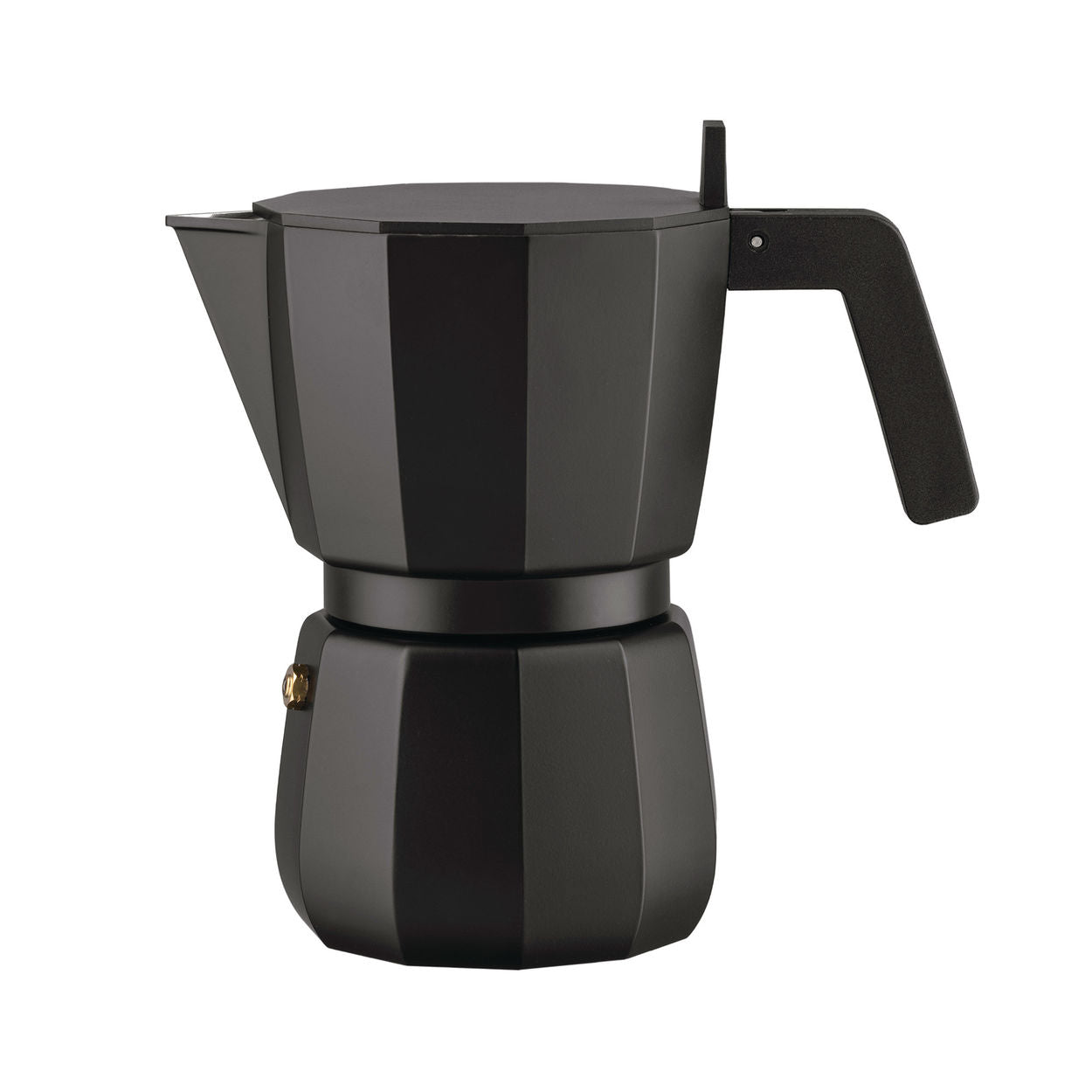 Alessi Moka Espresso Coffee Maker Black, 6 Cup