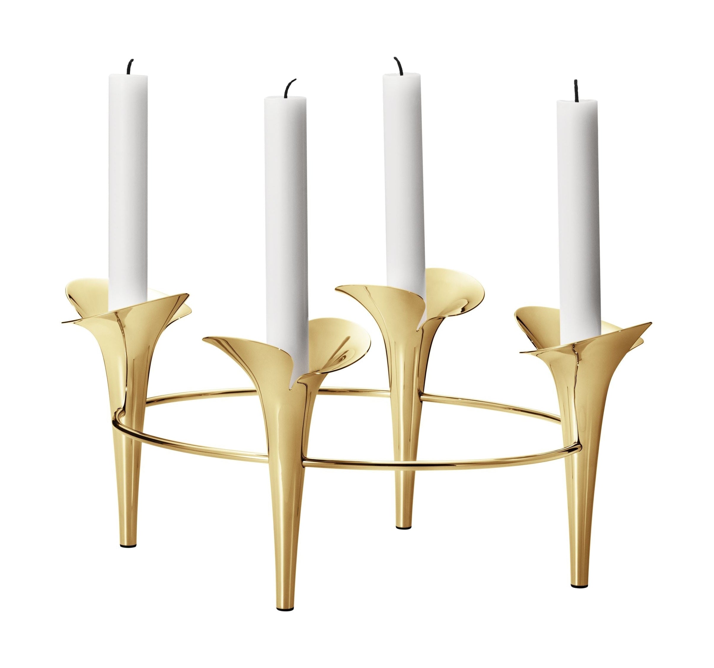 Georg Jensen Bloom Botanica Taper Candleholder 4 kaarsen, goud