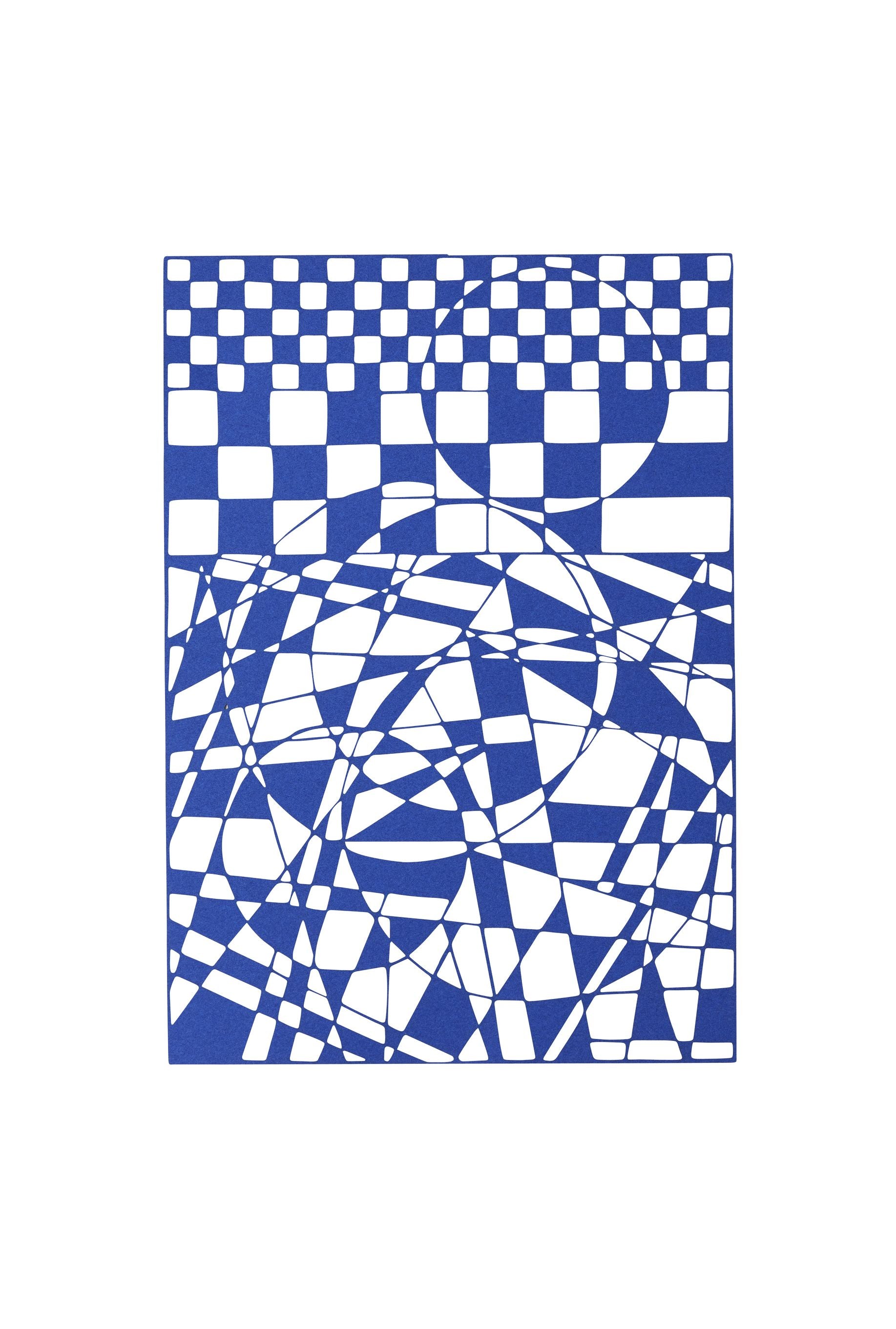 Studio About Papercut A4 Geometric Rectangle, Blue