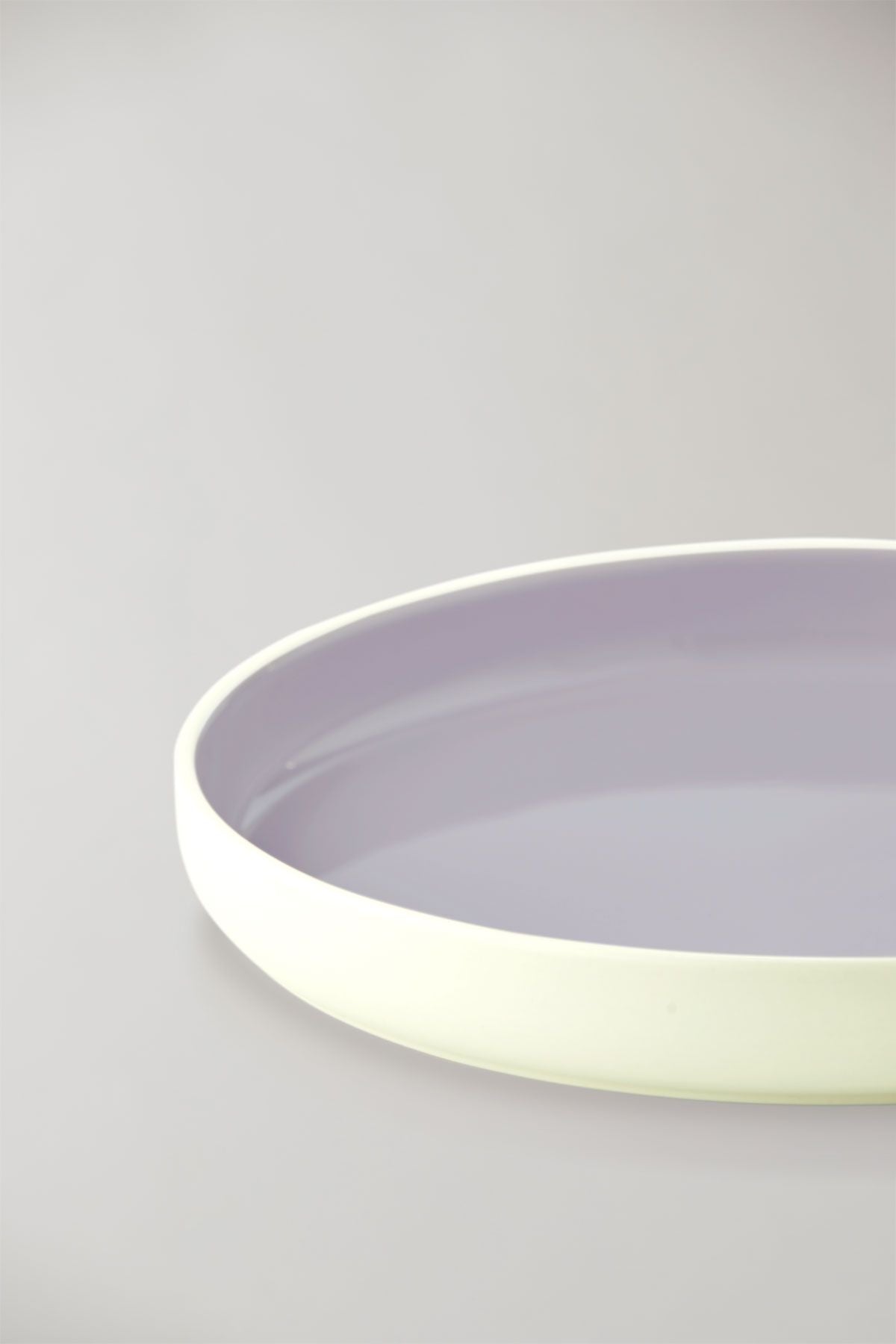 Studio About Clayware Serving Dish, Ivory/Light Purple