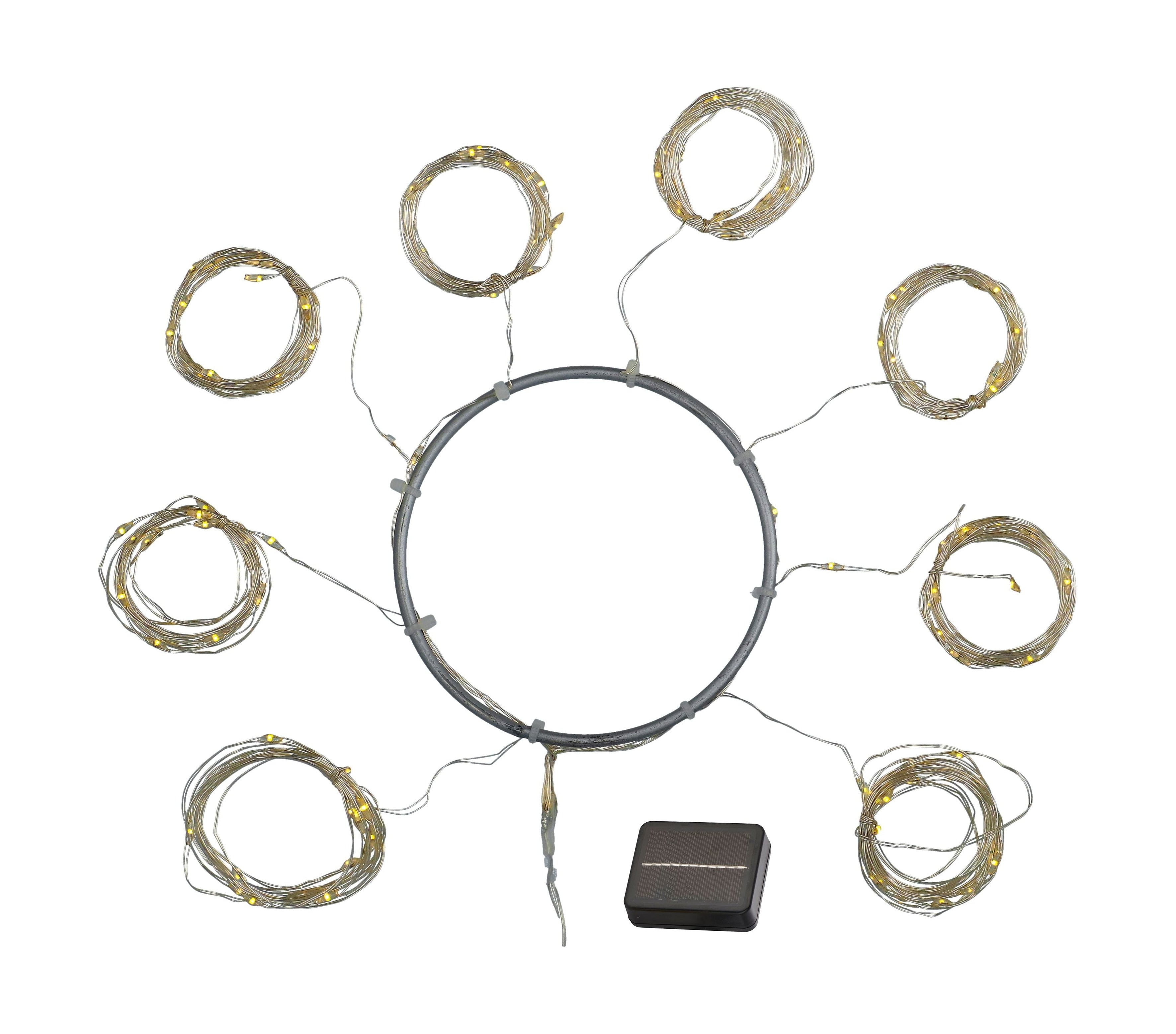 Sirius Knirke Solar Parasol Light Chain Silver, 8x1,5m+2m 96 L