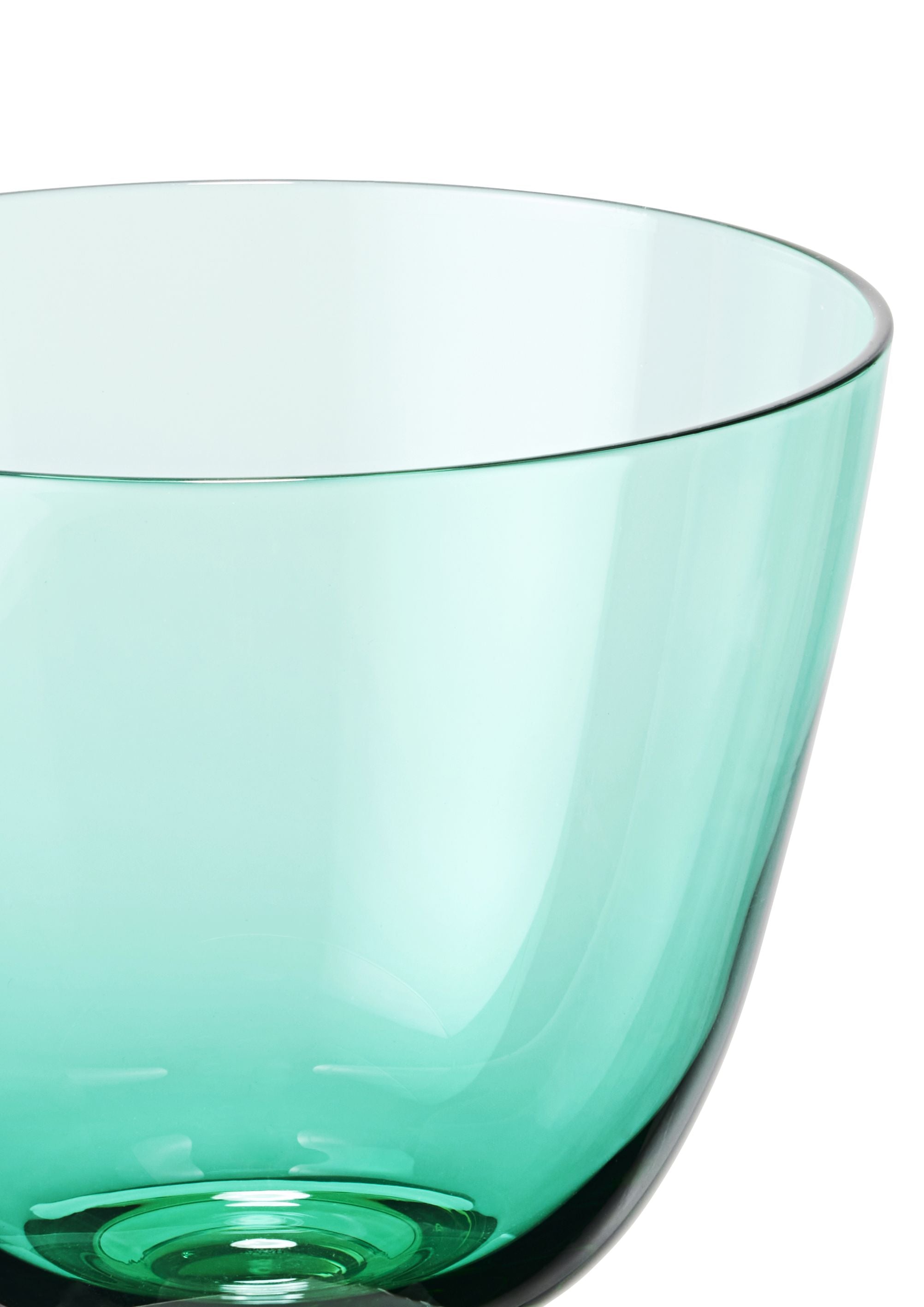 Holmegaard Flow Glass On Foot 35 Cl, Emerald Green