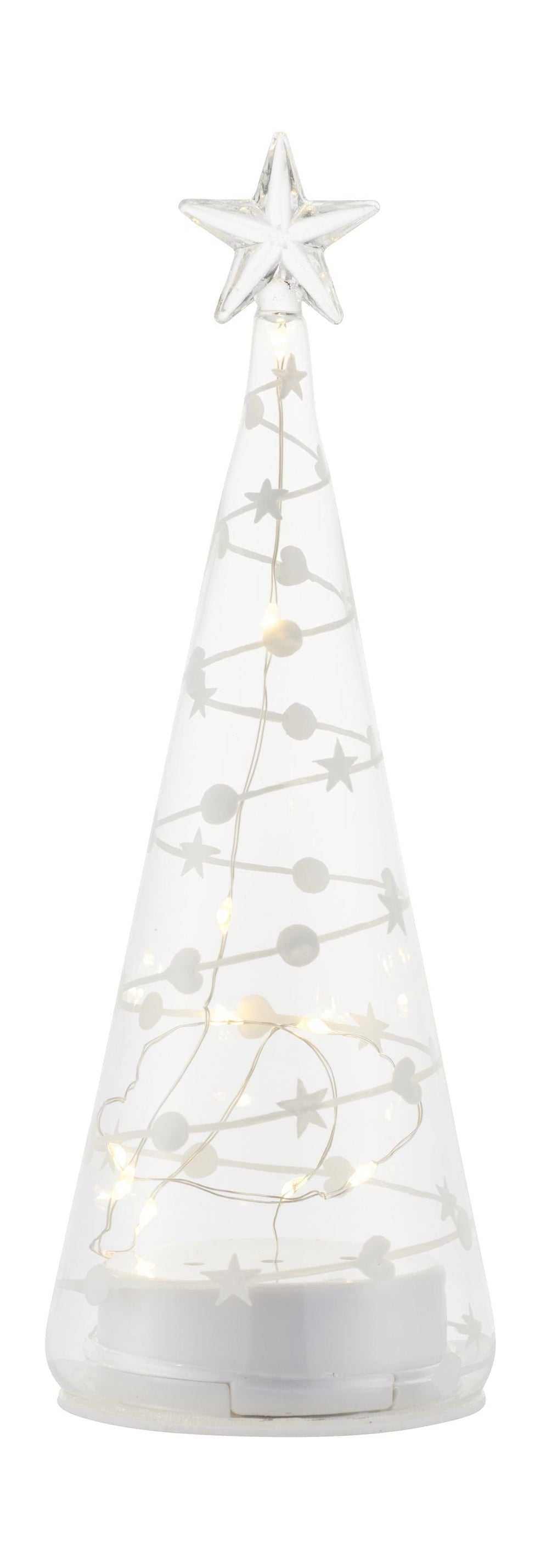 Sirius süßer Weihnachtsbaum, H22 cm, weiß/klar