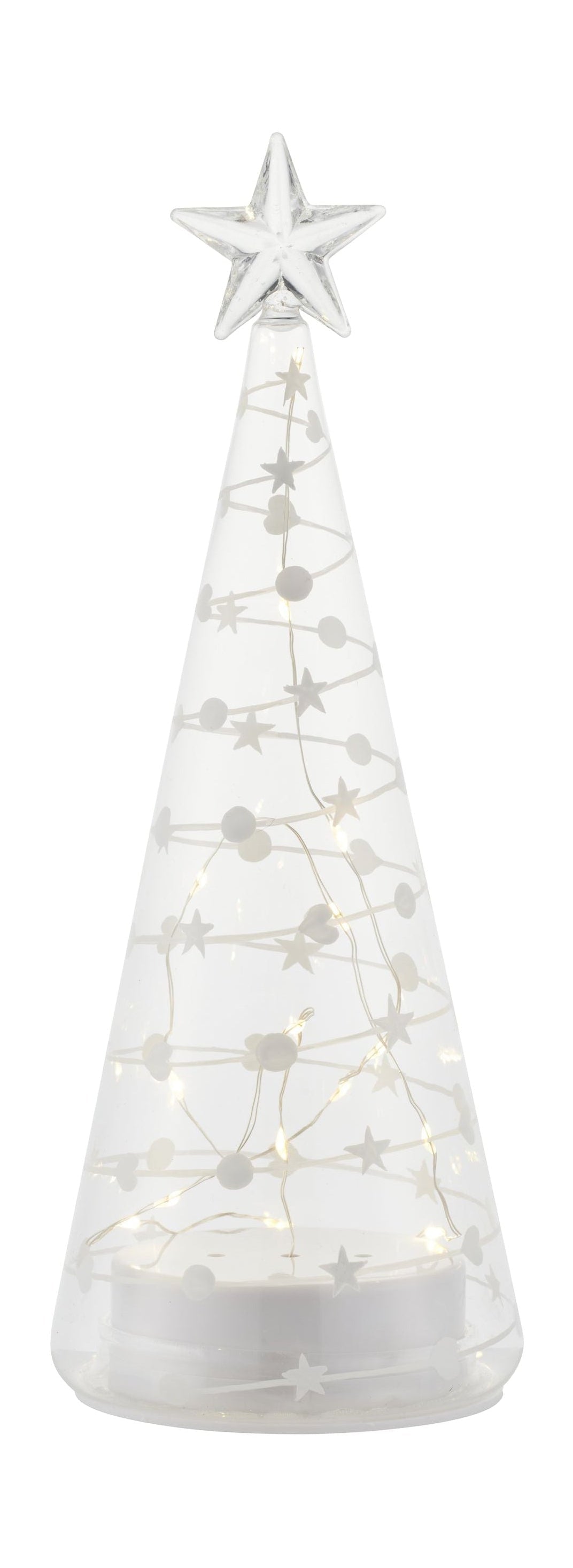 Sirius Sweet Christmas Tree, H26 Cm, White/Clear