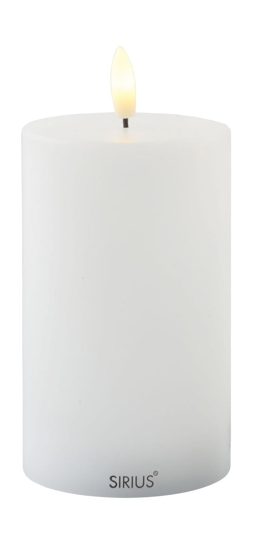 Sirius Sille wiederaufladbare LED -Kerzen weiß, Ø7,5x H12,5 cm